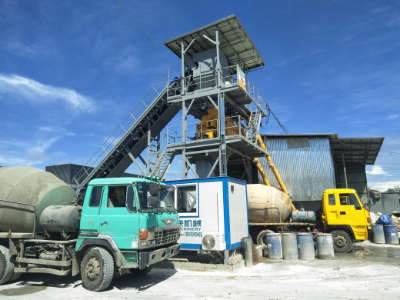 Planta de mistura de concreto HZS90 nas Filipinas