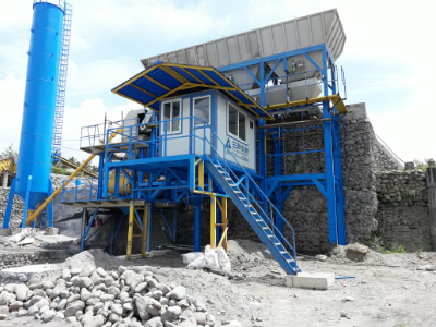 Central dosadora de concreto HZS60 nas Filipinas