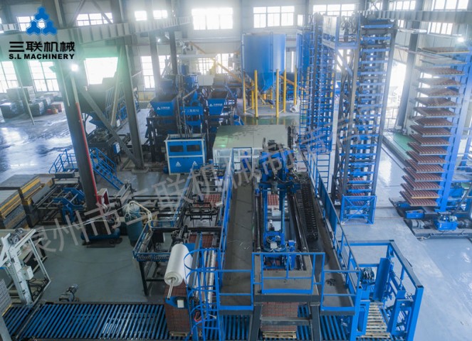 Linha de Produção Automática da Máquina de Fabricação de Blocos da SL Machinery
